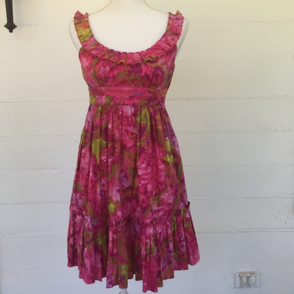 Maggy London Pretty In Pink Pocket Dress O-16